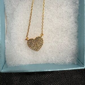 Heart shaped necklace made exclusively with Swarovski crystals- gold plated